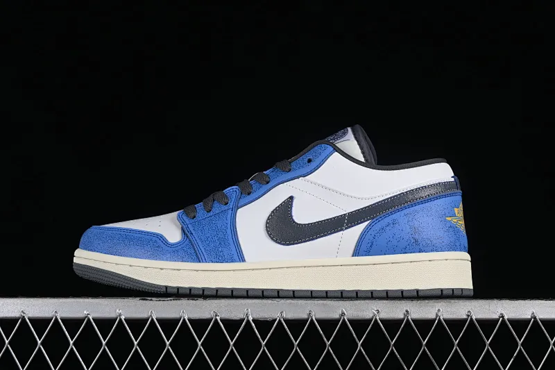 All categories Air Jordan Jordan series basketball shoes Air Jordan 1 Low Air Jordan 1 Low "Flight Vintage" AJ1 Joe 1 distressed white and blue FV8439-104